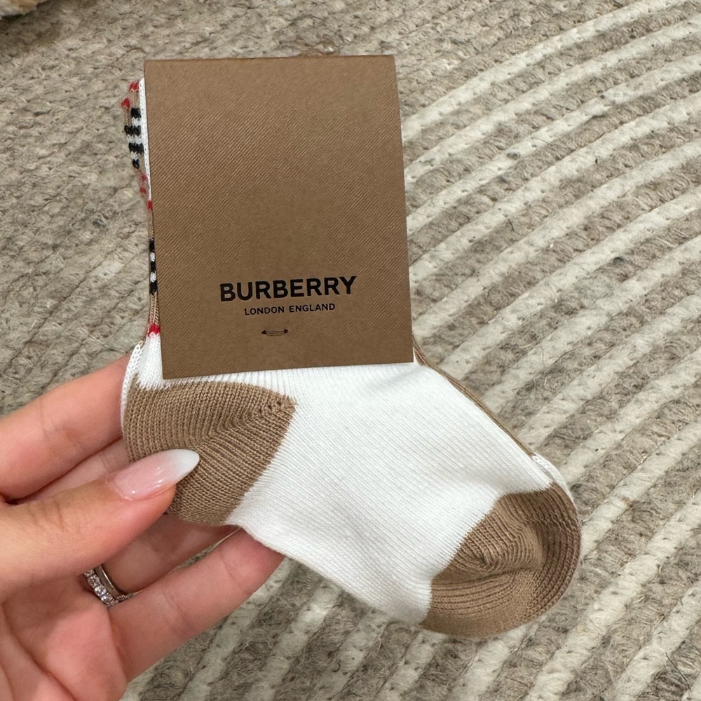 Burberry Baby Socks 6-9 Months NWT